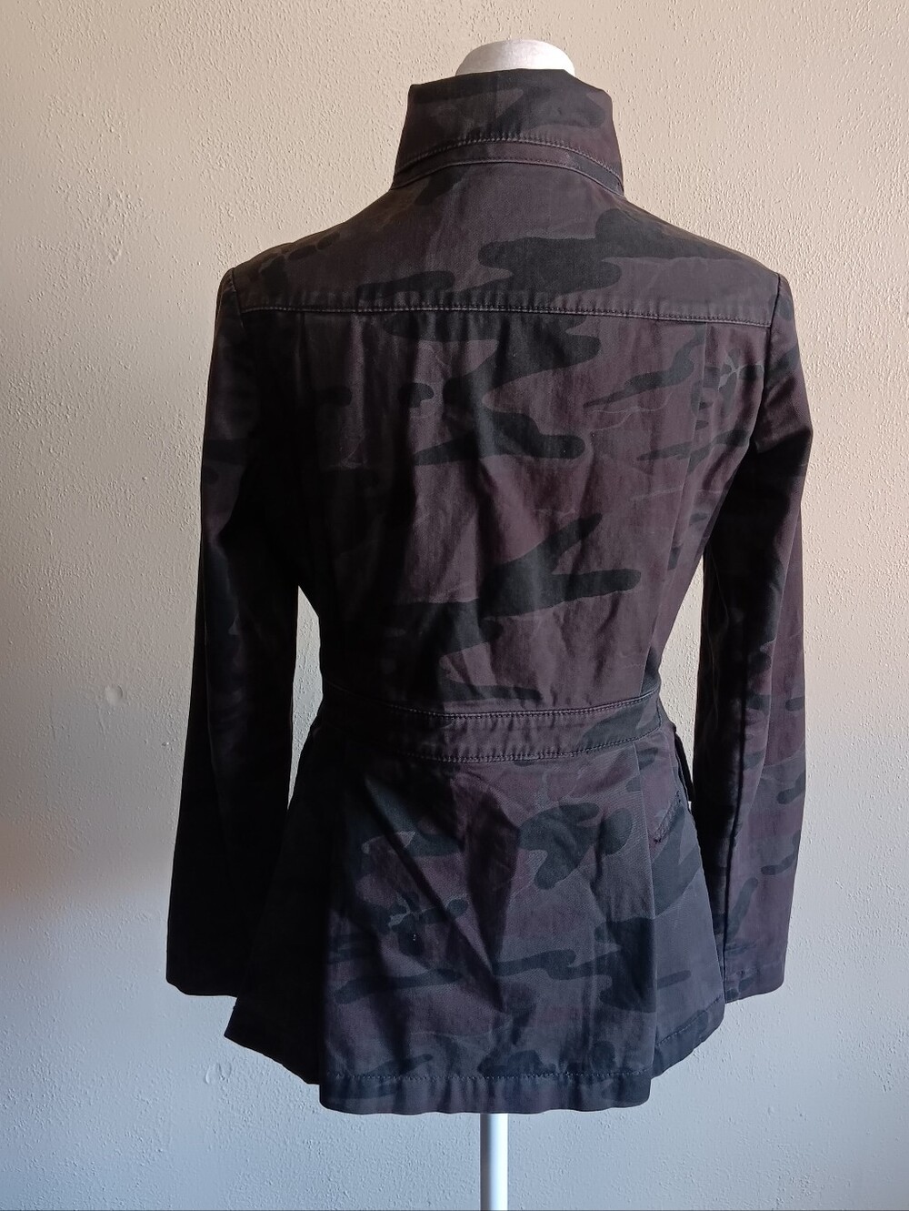 Cargo Military Style Camouflage Utility Jacket Army Coat London Jean Sz. 4 Women - Picture 8 of 12